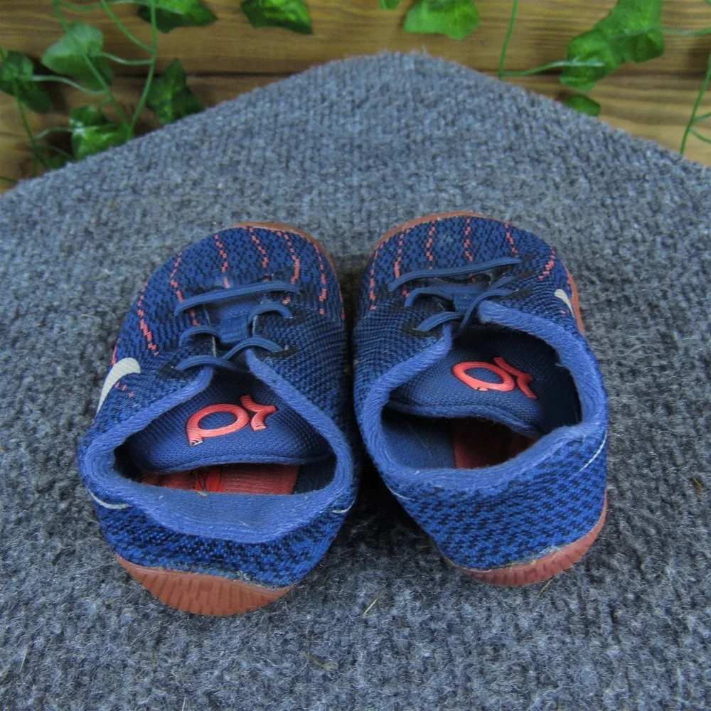 Nike Boys Sneaker KD Sz T 4‎ Medium Blue Synthetic Slip On